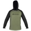 TEE SHIRT MANCHES LONGUES KORUM DRI-ACTIVE HOODED LONGSLEEVE - KAKI/NOIR -Korum tee shirt manches longues korum dri active hooded longsleeve kaki noir z 2268 226888